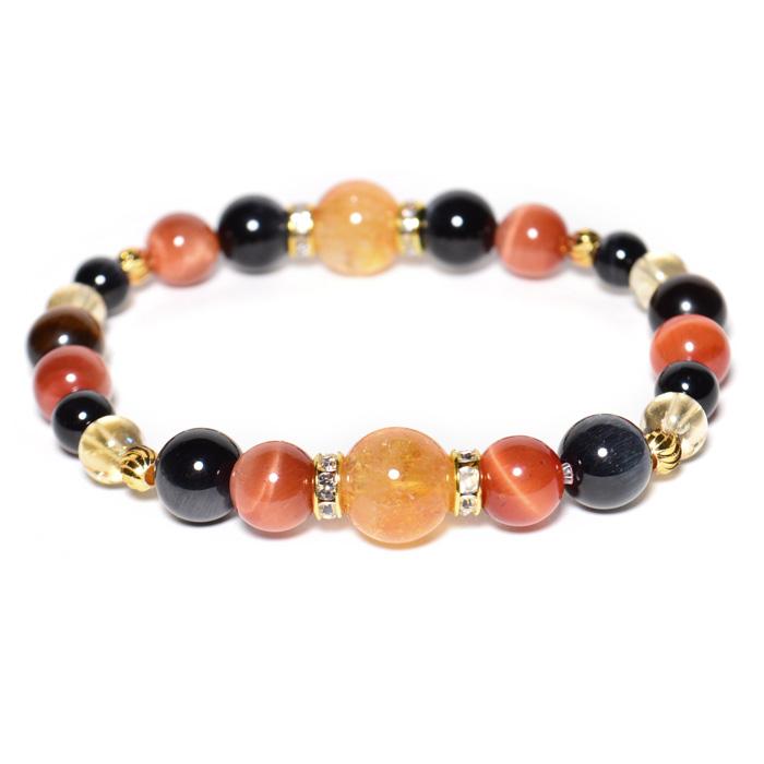 パワーストーン 選べる２タイプ 金運 ブレスレットオレンジタイガーアイ ゴールデンタイガーアイ メール便送料無料 |  | 03