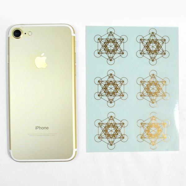 パワーストーン メタトロンキューブ 金色 M シール・ステッカー 天然石 |  | 02