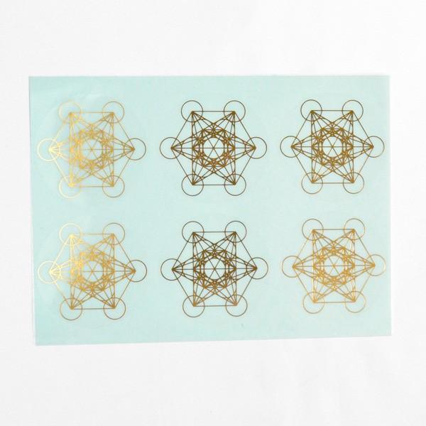 パワーストーン メタトロンキューブ 金色 M シール・ステッカー 天然石 |  | 03