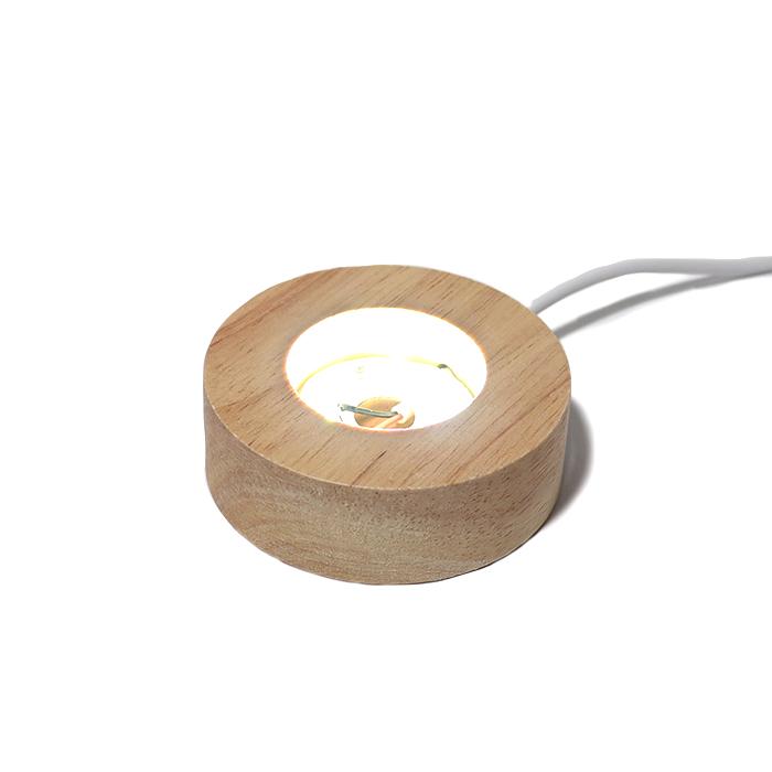 パワーストーン 置き物 LED 木製ライト ディスプレイ台 天然石