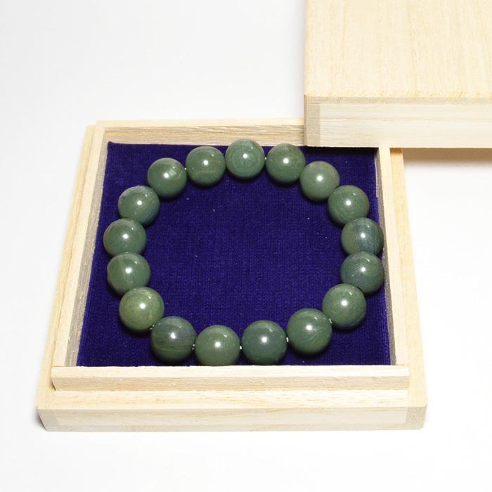 パワーストーン ブレスレット 北海道 日高産 青虎天眼 ※桐箱付き