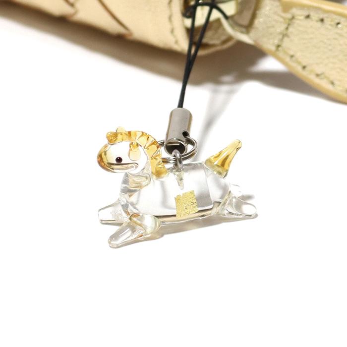 パワーストーン 2026年 金箔入り 干支 午 うま ストラップ お守り 出世