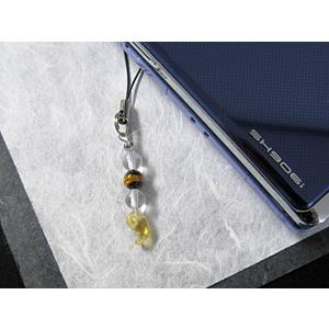 パワーストーン ストラップ 選べる2種類 勾玉 まが玉 ローズクォーツ タイガーアイ シトリン 水晶 天然石 |  | 02