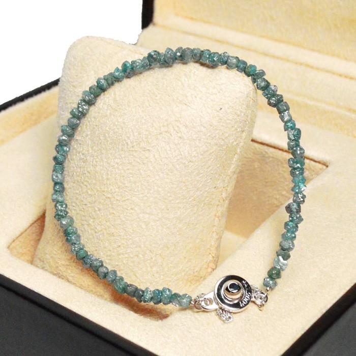 パワーストーン ブレスレット 最高級 ブルー ダイアモンド 14.9ct ワイヤーガードチェーン付 天然石 メール便不可の画像