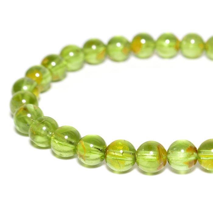 パワーストーン ブレスレット アメリカ産 ペリドット 約6mm玉 天然石