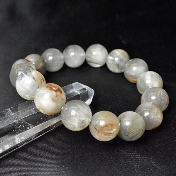 パワーストーン ブラジル産 ブルーヘアー ガーデンクォーツ ブレスレット 天然石