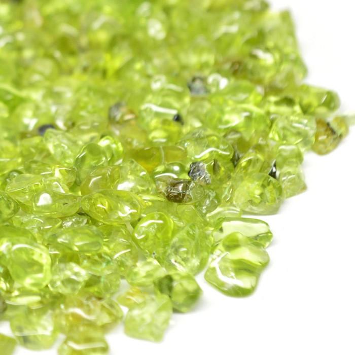 パワーストーン さざれ石 ガラス小瓶 ペリドット 天然石 : 天然石