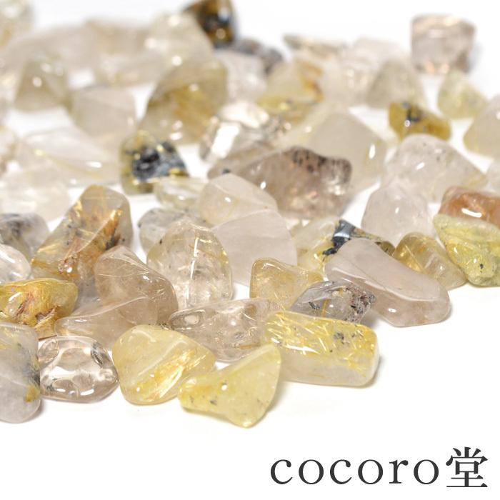 パワーストーン ルチル クォーツ さざれ石  金運 天然石 100g | 