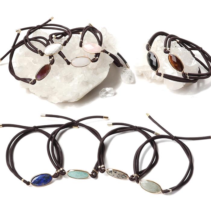 パワーストーン ヘアゴム ヘアアクセサリー ※選べる10種類 天然石