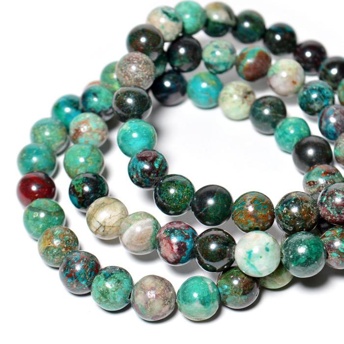 パワーストーン ブレスレット ペルー産 クリソコラ 約8mm玉 天然石