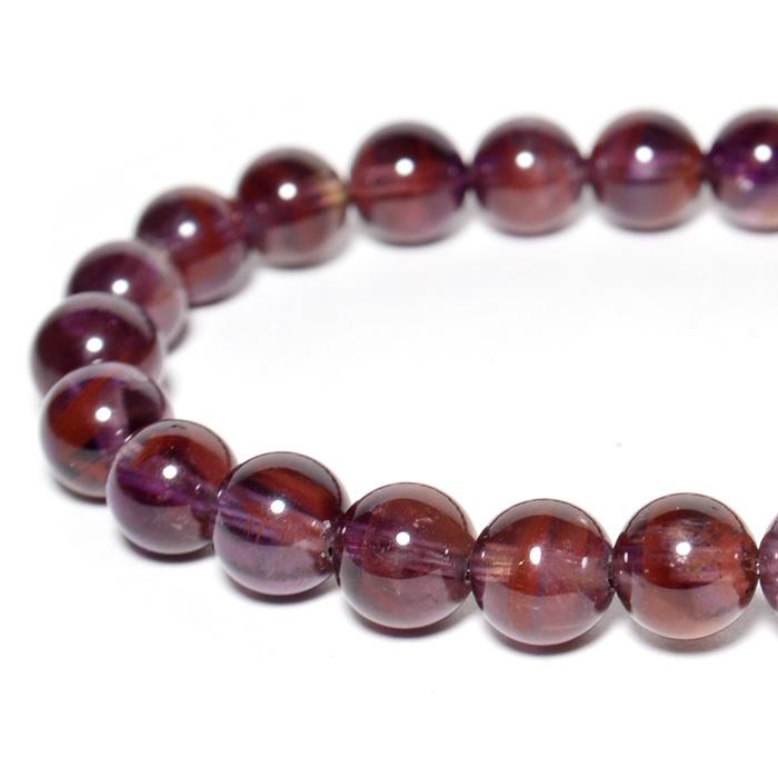 パワーストーン ブレスレット カナダ産 アメジスト AAA レッド