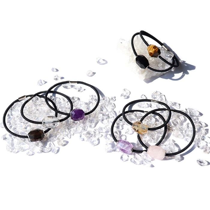 パワーストーン バレル型 ヘアゴム ヘアアクセサリー ※全8種 天然石