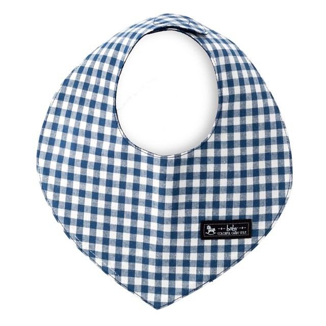 お金を節約 スタイ 三角タイプ チェック大 紺 ビブ よだれかけ お食事 前掛け 赤ちゃん ベビー 出産祝い ギフト Cisama Sc Gov Br