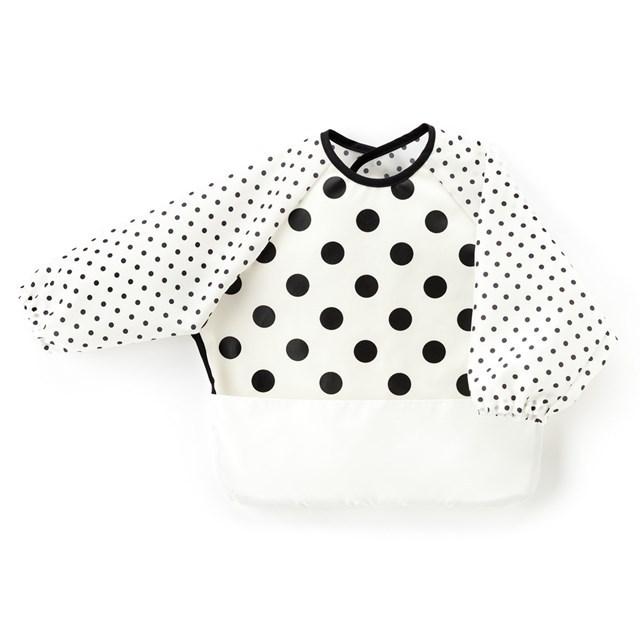 お食事エプロン 長袖タイプ Polka Dot Large Broadcloth White 白地に黒ドット ビブ よだれかけ 前掛け 赤ちゃん ベビー B Colorful Candy Style 通販 Yahoo ショッピング