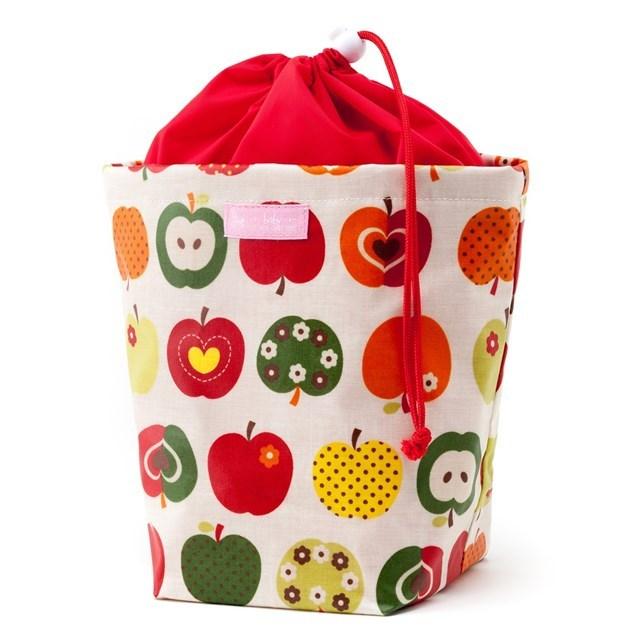 消臭おむつポーチ 巾着タイプ おしゃれリンゴのひみつ アイボリー オムツケース おむつ入れ おむつバッグ 赤ちゃん ベビー 出産祝い B Colorful Candy Style 通販 Yahoo ショッピング
