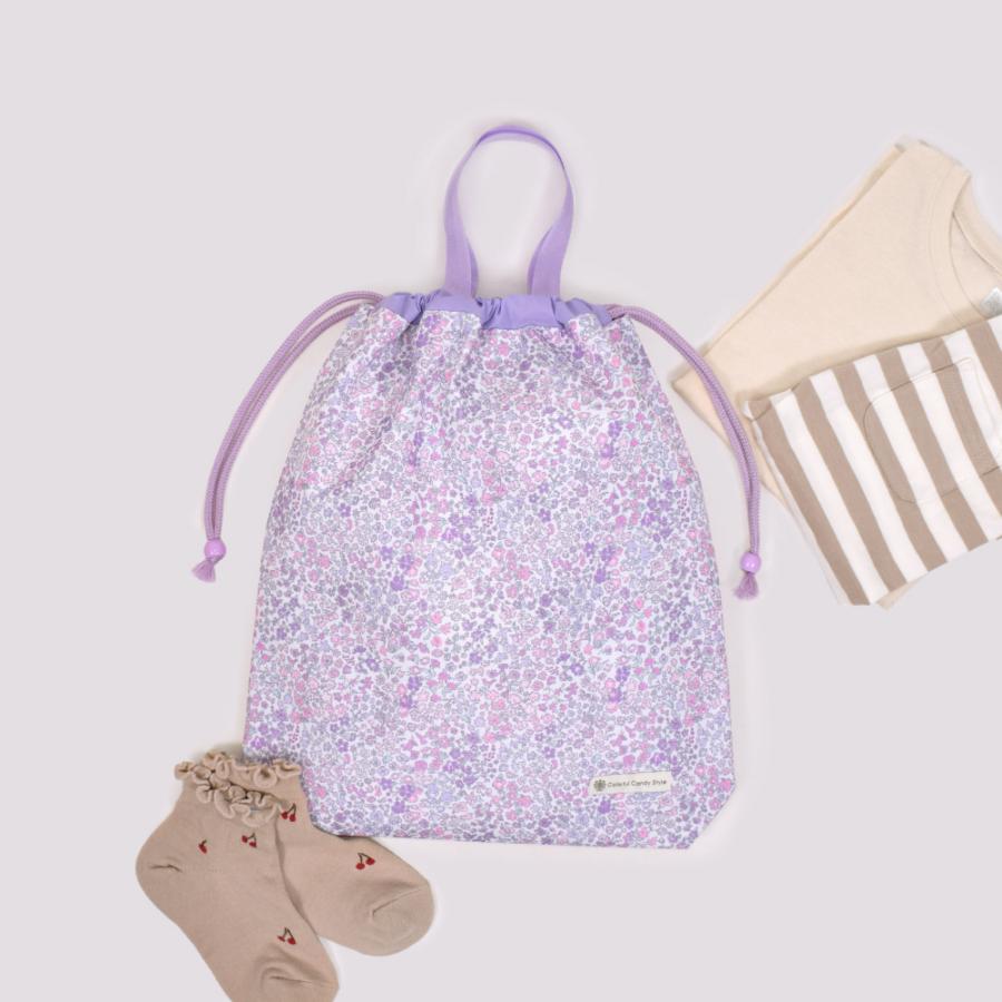 巾着・大 体操服袋 体操着袋 [2026春モデル] 撥水ノーアイロン おしゃれ かわいい 保育園 小学校 小学生 子供 キッズ 女の子 ゆうパケット配送 | COLORFUL CANDY STYLE | 14