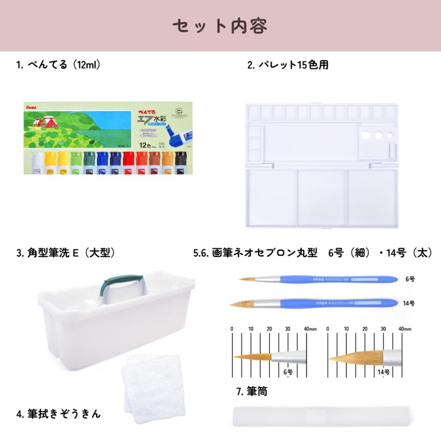 LAURA ASHLEY（ローラアシュレイ） 絵の具セット ぺんてる 水彩絵の具