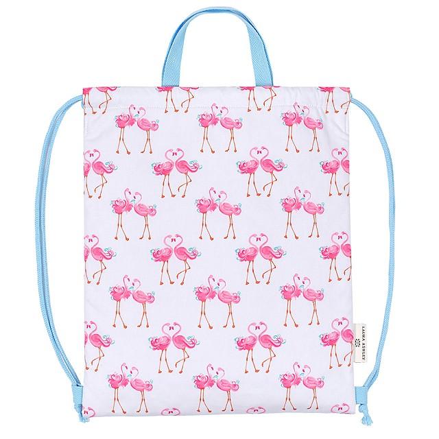 LAURA ASHLEY ナップサック キルティング Pretty Flamingo 巾着