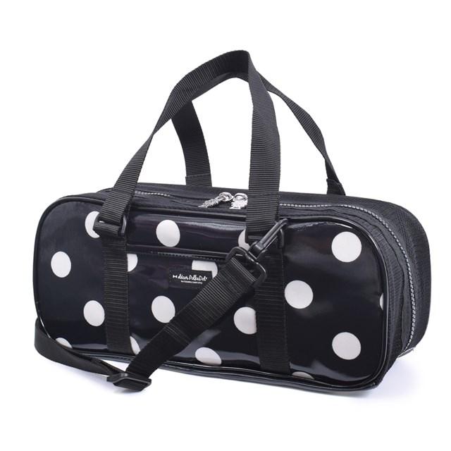 decor PolkaDot 画材・絵の具バッグ polka dot large twill・black 