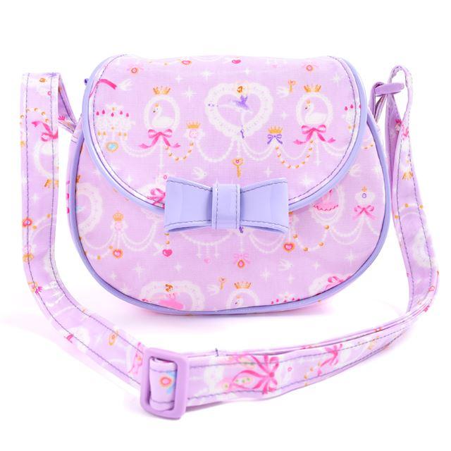 ポシェット レース模様にprettyバレリーナ ラベンダー キッズ 女の子 子供用 かわいい ショルダーバッグ 人気激安