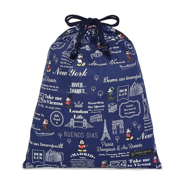 ゆうパケット対応 ディズニー 巾着 大 体操服袋 ネームタグ付き Mickey Mouse Let S Travel ミッキーマウス 体操服入れ ナップサック 体操着入れ N Colorful Candy Style 通販 Yahoo ショッピング