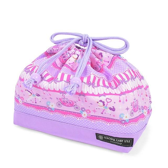 巾着 中 マチ有りお弁当袋 ネームタグ付き レースチュールとメリーゴーランド ピンク お弁当 巾着 お弁当袋 キッズ お弁当バッグ ランチ 幼稚園 N Colorful Candy Style 通販 Yahoo ショッピング