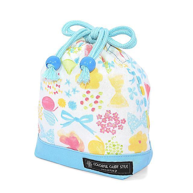 巾着 小 コップ袋 フラワービーズとふんわりパステルリボン コップ袋 巾着 コップ入れ 巾着袋 小 保育園 袋 幼稚園 N Colorful Candy Style 通販 Yahoo ショッピング