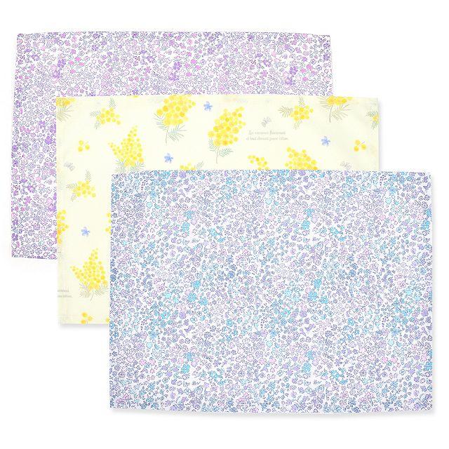 ランチョンマット(25cm×35cm) 撥水ノーアイロン 柄違い3枚セット