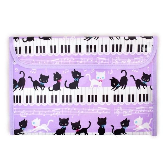 COLORFUL CANDY STYLE 連絡袋 B5サイズ ピアノの上で踊る黒猫 COLORFUL CANDY STYLE 連絡袋 B5サイズ ピアノの上で踊る黒猫