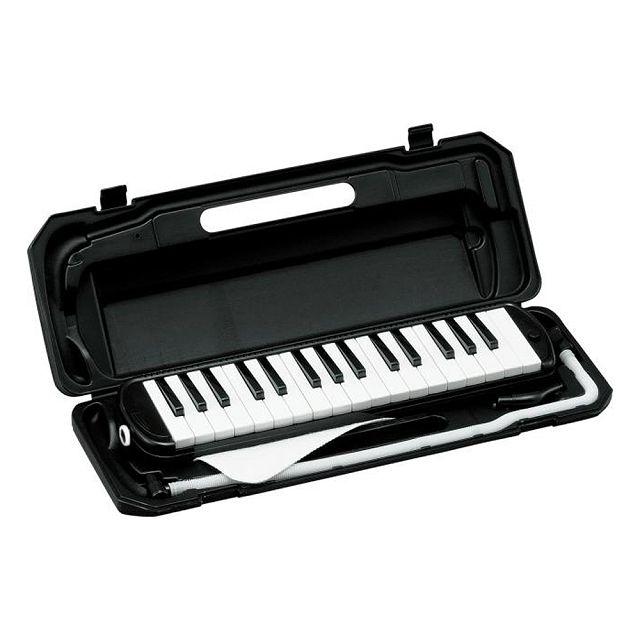 キョーリツ 鍵盤ハーモニカ ブラック 本体 ピアニカ ホース 音楽 子供