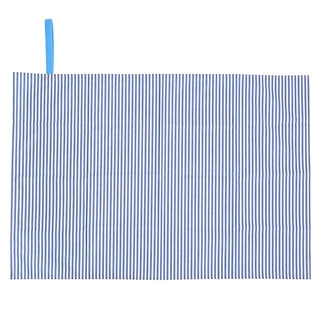 レジャーシート 一人用 60x90 ベーシックストライプ 綿100 青 幼稚園 子供 遠足 コンパクト 防水 正規取扱店