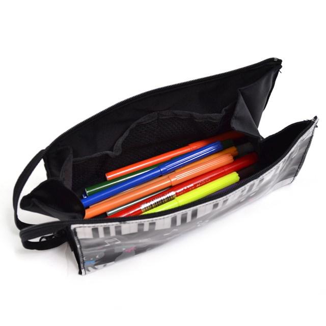 ペンケース ピアノの上で踊る黒猫ワルツ ブラック 筆箱 子ども ペンポーチ ファスナー 子供 小学校 シンプル 大容量 N Colorful Candy Style 通販 Yahoo ショッピング