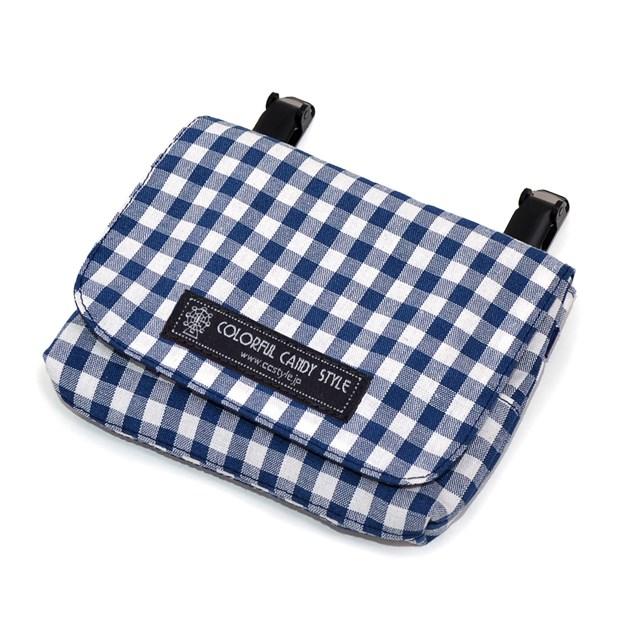 ベーシックタイプ 移動ポケット 付けポケット チェック大 紺 子供用 ポケットポーチ ハンカチ ティッシュ クリップポーチ N Colorful Candy Style 通販 Yahoo ショッピング