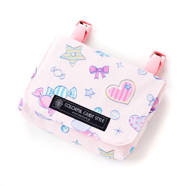 ベーシックタイプ 移動ポケット 付けポケット ミルキースイーツのキャンディアラモード 子供用 ポケットポーチ ハンカチ ティッシュ クリップポーチ N Colorful Candy Style 通販 Yahoo ショッピング