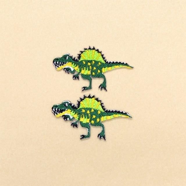 ワッペン スピノサウルス(2個セット) (アイロン アップリケ 幼児 子供 かわいい おしゃれ)
