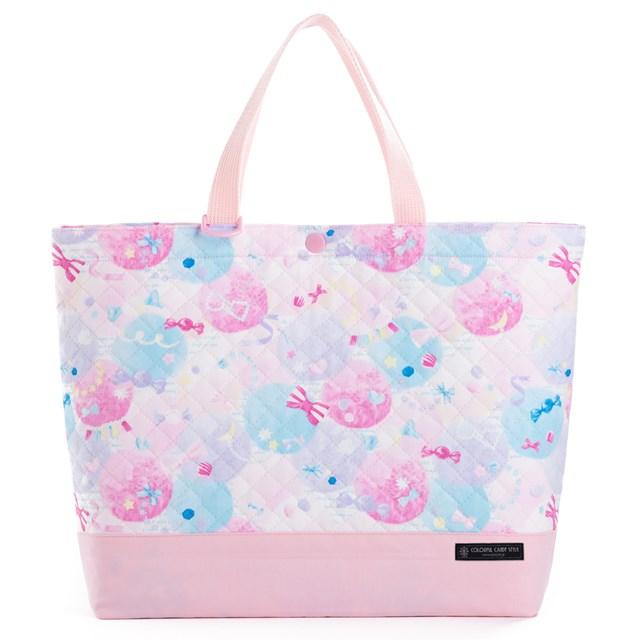 マチ付きキルティングレッスンバッグ ループ付き ふわふわキュートなキャンディポップ 大きめ 手さげバッグ 通学 入園 子供 レッスンバック N Colorful Candy Style 通販 Yahoo ショッピング