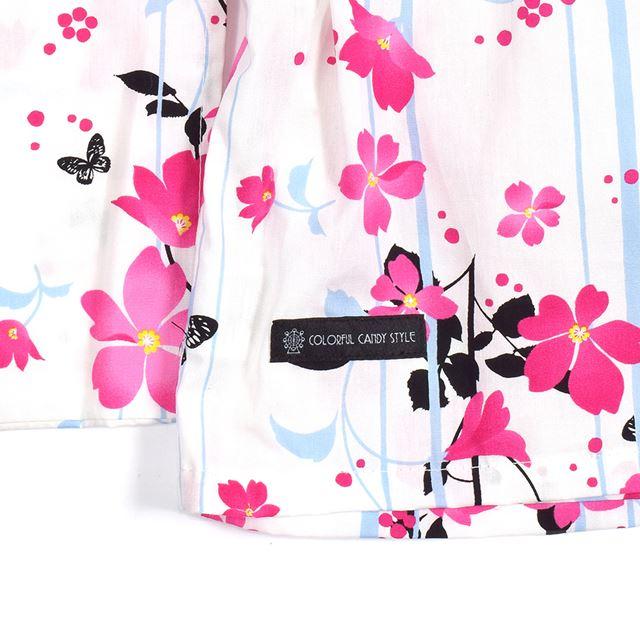 浴衣セット 花みずき・ピンク ゆかた 浴衣ドレス 綿100% 子供 夏