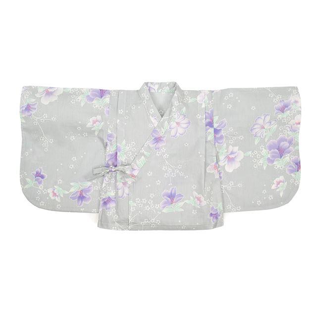 浴衣セット スイートピー・グレー ゆかた 浴衣ドレス 綿100% 子供 夏祭り 部屋着 花火大会 | ブランド登録なし | 07