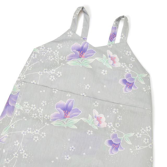 浴衣セット スイートピー・グレー ゆかた 浴衣ドレス 綿100% 子供 夏祭り 部屋着 花火大会 | ブランド登録なし | 12