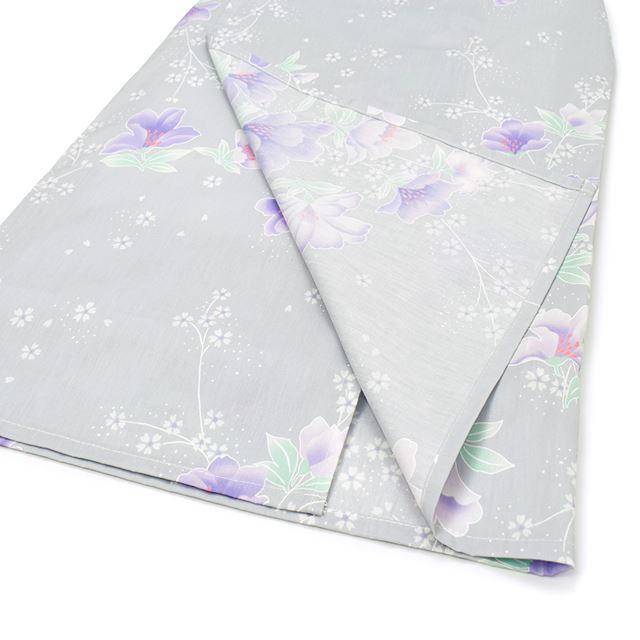 浴衣セット スイートピー・グレー ゆかた 浴衣ドレス 綿100% 子供 夏祭り 部屋着 花火大会 | ブランド登録なし | 13