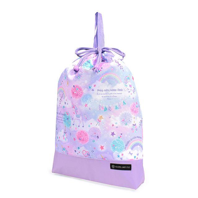No.356＊入学グッズ　手提げバッグ　体操着袋　ハンドメイド　ユニコーン 楽天市場】持ち手付き体操服袋＜しゃぼん玉ユニコーン＞ 子供用