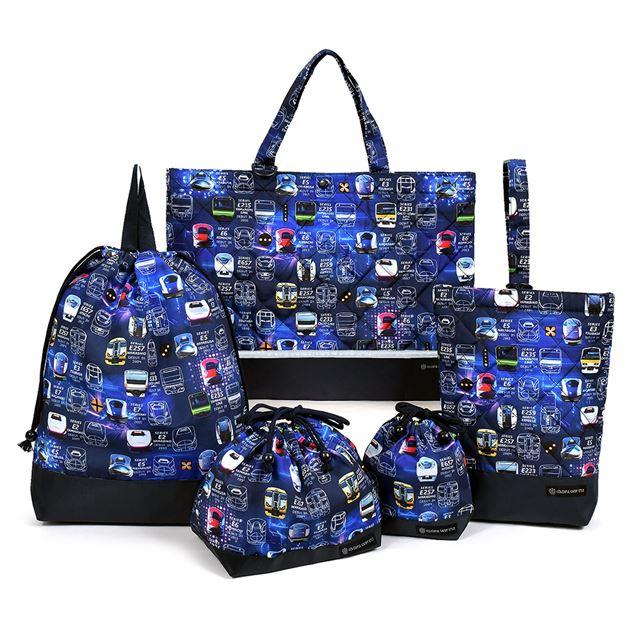 入園入学5点セット キルティング 撥水タイプ 電車の顔コレクション 巾着 シューズケース おしゃれ 小学校 | COLORFUL CANDY STYLE