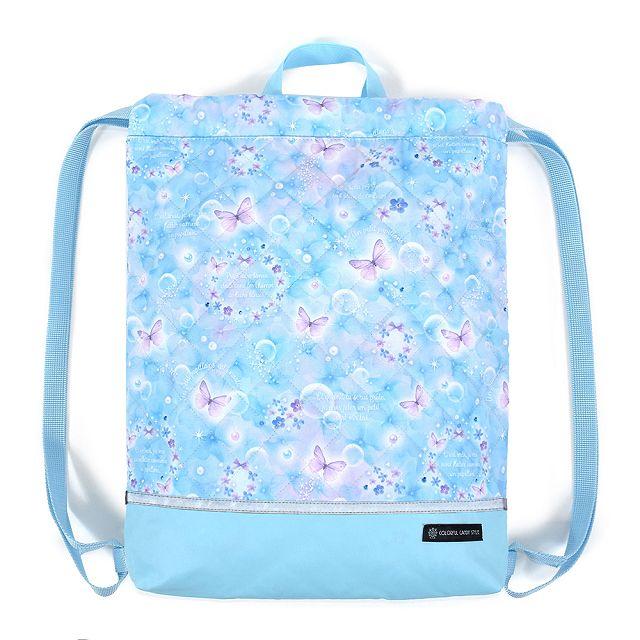 ナップサック キルティング マチ付き リフレクター付き 撥水 ムーンライトバタフライ 体操服入れ 体操着入れ 体操着袋 | COLORFUL CANDY STYLE | 02