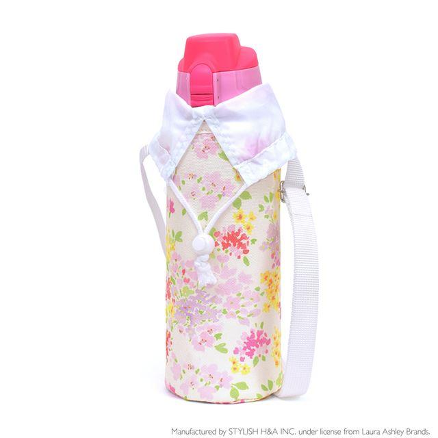LAURA ASHLEY 水筒カバー ラージタイプ 撥水・軽量タイプ Amelie 子供用 水筒カバー ショルダー 子供 ラージ 水筒 カバー 肩掛け 水筒 ケース ボトルカバー | LAURA ASHLEY