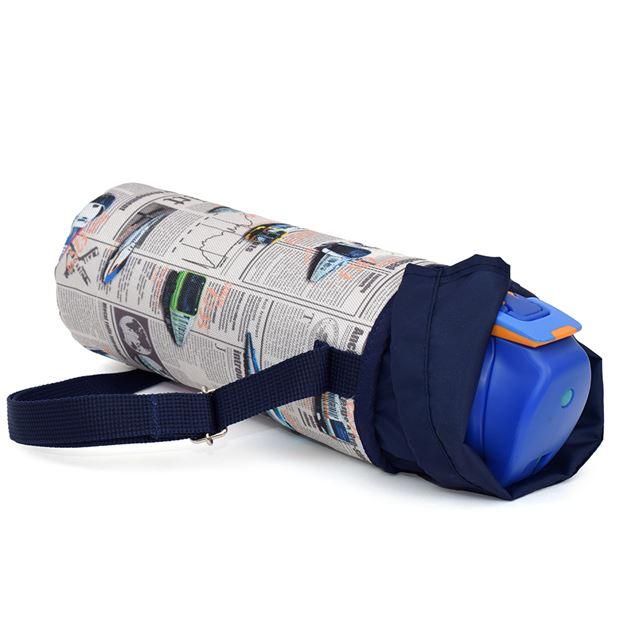 水筒カバー ラージタイプ 撥水・軽量タイプ 新幹線と鉄道ワールド・グレー | ブランド登録なし | 03