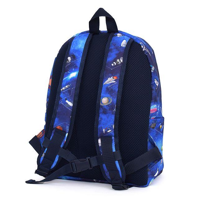 リュックサック(チェストベルト付き) リフレクター付き 撥水タイプ 未来の惑星探査と宇宙船 小学生 キッズ 通園 子供 かわいい 遠足リュック | COLORFUL CANDY STYLE | 02