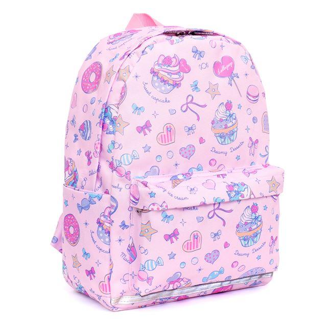 リュックサック チェストベルト付き リフレクター付き 撥水タイプ ミルキースイーツのキャンディアラモード 小学生 キッズ 通園 子供 かわいい 遠足リュック | ブランド登録なし | 01
