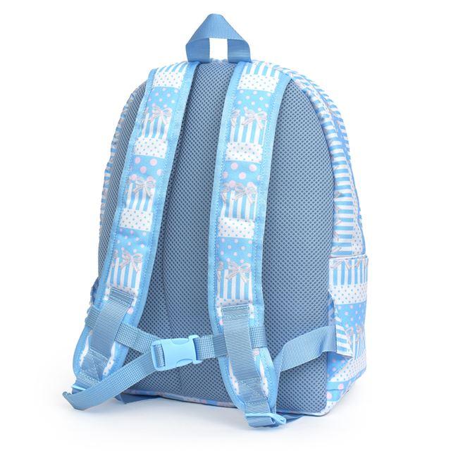 リュックサック チェストベルト付き リフレクター付き 撥水タイプ ポルカドットとレースリボンに魅せられて(ライトブルー) 小学生 キッズ | ブランド登録なし | 02