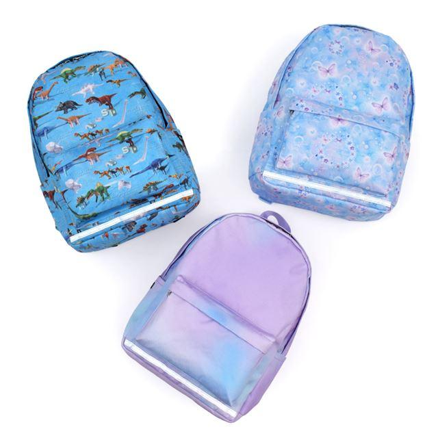 リュックサック チェストベルト付き リフレクター付き 撥水タイプ ポルカドットとレースリボンに魅せられて(ライトブルー) 小学生 キッズ | ブランド登録なし | 06