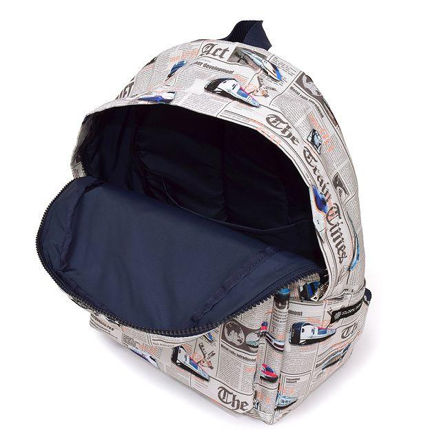 リュックサック チェストベルト付き リフレクター付き 撥水タイプ 新幹線と鉄道ワールド・グレー 子供 かわいい 遠足リュック バックパック | COLORFUL CANDY STYLE | 03